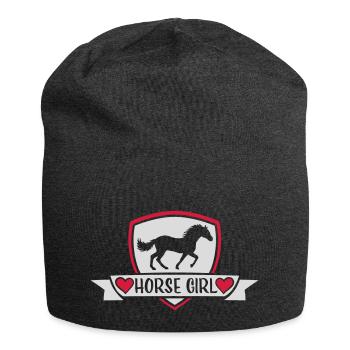 Citation de fille de cheval disant - Bonnet en jersey - charbon - Devant