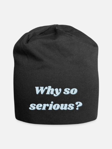 Why so serious? - Jersey-Beanie - Schwarz