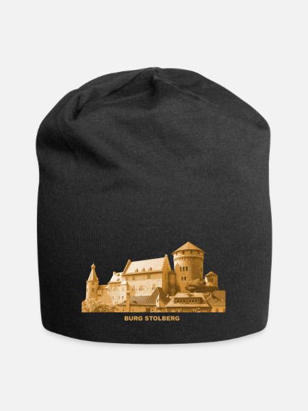 Stolberg Rheinland-Pfalz Burg - Jersey-Beanie - Schwarz