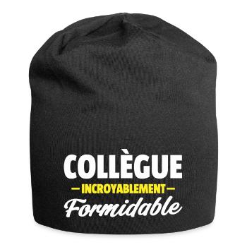 collègue formidable / cadeau humour collègue - Bonnet en jersey - noir - Devant