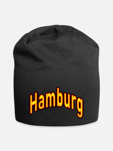 Hamburg - Jersey-Beanie - Schwarz