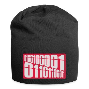 Binär Code Programm Sprache - Jersey-Beanie - Schwarz - Vorne
