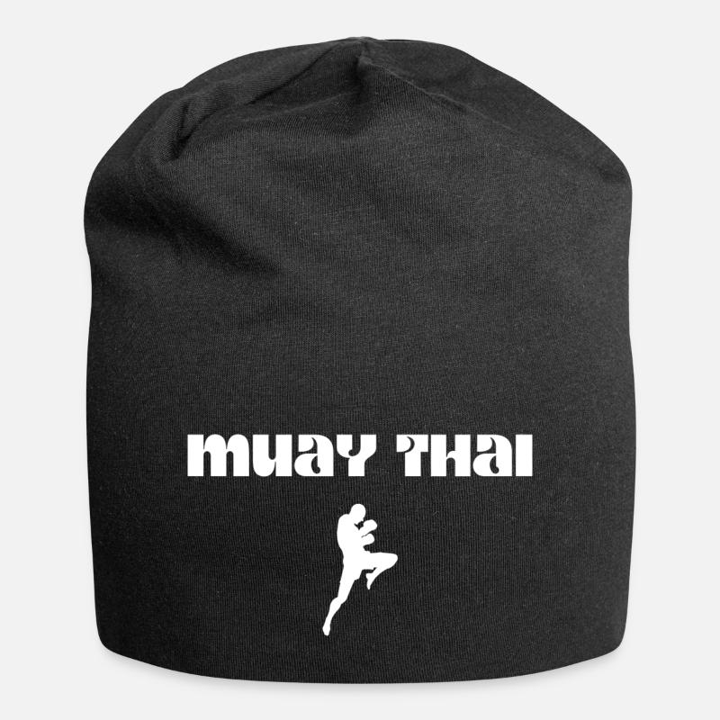 Muay Thai - Jersey-Beanie - Schwarz
