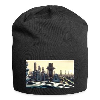Ville du futur - Bonnet en jersey - noir - Devant