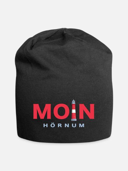 Moin Sylt, Leuchtturm Hörnum - Jersey-Beanie - Schwarz