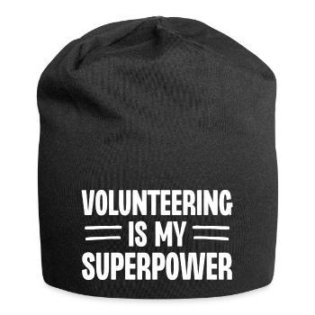 Volunteering is My Superpower - Jersey Beanie - black - Front