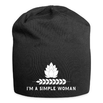 Beer Wine Whiskey Schnapps Alcohol - Jersey Beanie - black - Front