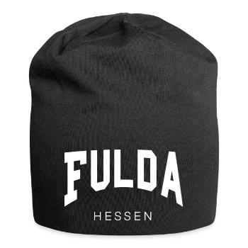 Fulda - Hessen - Jersey-Beanie - Schwarz - Vorne