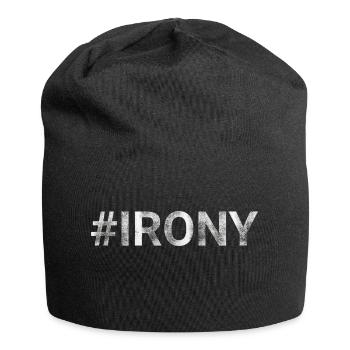 Irony hashtag - Jersey Beanie - black - Front