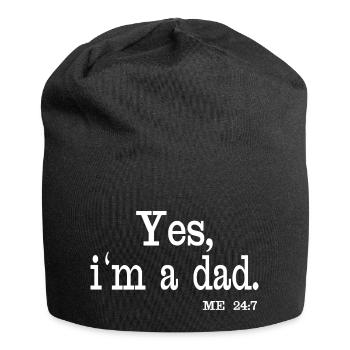 Ja, ich bin Vater. Ich 24/7 - Jersey-Beanie - Schwarz - Vorne