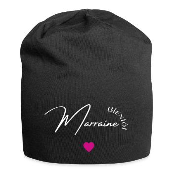 bientôt marraine - Bonnet en jersey - noir - Devant