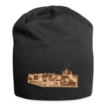 Wüstenstadt mit Moschee - Jersey-Beanie - Schwarz - Vorne