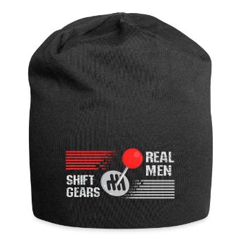 Real men shift gears - Jersey Beanie - black - Front