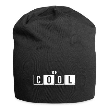 Be Cool - Sei Cool Spruch - Jersey-Beanie - Schwarz - Vorne