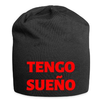 schläfrig, müde Spanisch Spanien - Jersey-Beanie - Schwarz - Vorne