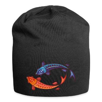 Meerestiere - Jersey-Beanie - Schwarz - Vorne