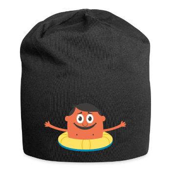 Sommer - Jersey-Beanie - Schwarz - Vorne