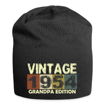 Vintage Geburtstag Retro Sonnenuntergang Design - Jersey-Beanie - Schwarz - Vorne