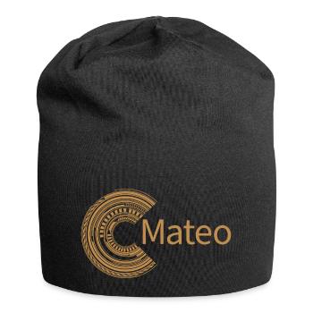 Für Mateo - Jersey-Beanie - Schwarz - Vorne