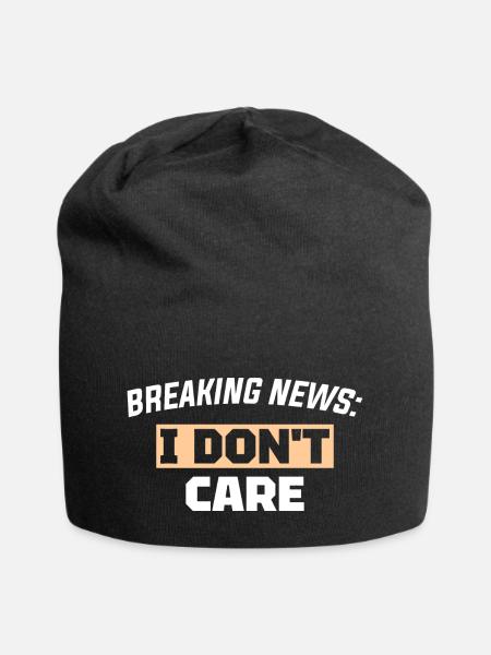 BREAKING NEWS - Jersey-Beanie - Schwarz