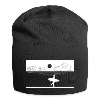 Surfing Surfboard Surfer Wassersport - Jersey-Beanie - Schwarz - Vorne