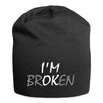 I'm broken I'm ok - Jersey-Beanie - Schwarz - Vorne