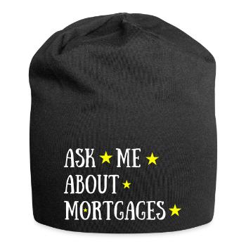 Ask Me about Mortgages + Stars - Bonnet en jersey - noir - Devant