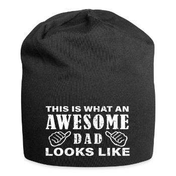 This is what an awesome Dad looks like - Jersey-Beanie - Schwarz - Vorne