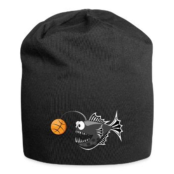 Frogfish Basketball Black White Striped - Jersey Beanie - black - Front