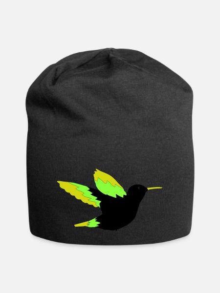 kolibri 01 - Jersey-Beanie - Schwarz