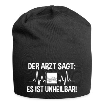 Philatelie Briefmarkensammlung Briefmarkensammler - Jersey-Beanie - Schwarz - Vorne