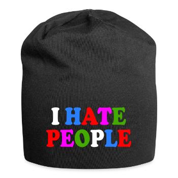 I hate people - Jersey Beanie - black - Front