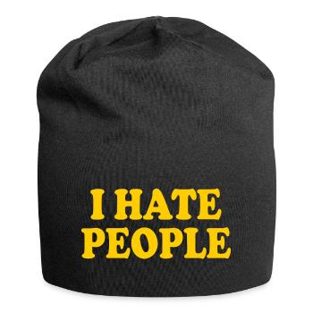 I hate people - Jersey Beanie - black - Front