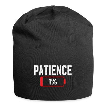 Batterie Patience Geduld Arbeit Stress - Jersey-Beanie - Schwarz - Vorne