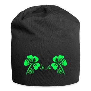 BH St Patricks Day Kleeblatt Bra Bikini - Jersey-Beanie - Schwarz - Vorne