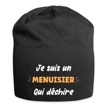 menuisier - Bonnet en jersey - noir - Devant