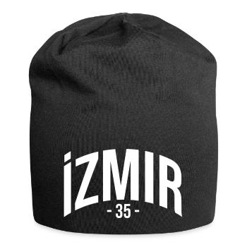 Izmir 35 Turkey Turkiye Gift Holiday TR Türk - Jersey Beanie - black - Front