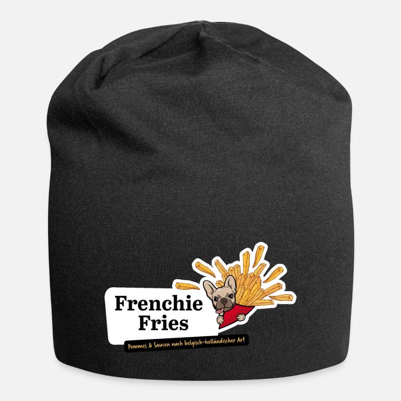 Frenchie Fries - Jersey Beanie - black