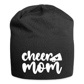 Cheer Mom Shirt Megaphon mit Herzakzent - Jersey-Beanie - Schwarz - Vorne
