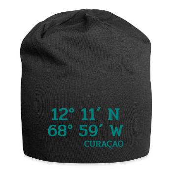 Coordonnées Curaçao - Coordonnées - Caraïbes - Bonnet en jersey - noir - Devant