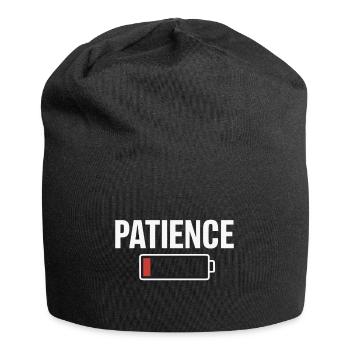 Batterie Akku Patience Geduld Arbeit Stress - Jersey-Beanie - Schwarz - Vorne
