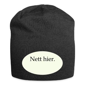 Nice Here Blank Template - Jersey Beanie - charcoal grey - Front
