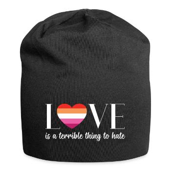 LGBT PrideMonth - Love is a terrible thing to hate - Jersey Beanie - black - Front