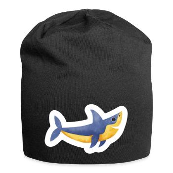 Shark Drawing - Jersey Beanie - black - Front