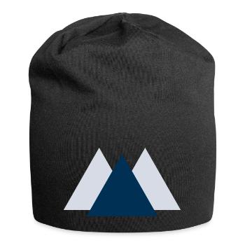 Geometric Peaks - Jersey Beanie - black - Front