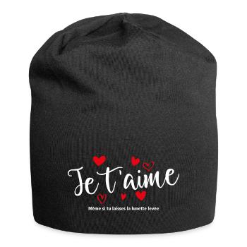 T'T Shirt / I Love You / I Love You / I Love You - Jersey Beanie - black - Front