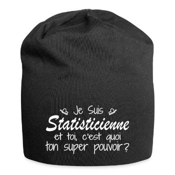 Ich bin Statistiker. Was ist deine Macht? - Jersey-Beanie - Schwarz - Vorne