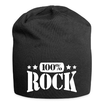 100% Percent Rock Heavy Metal Music Text Logo Fun - Jersey Beanie - black - Front