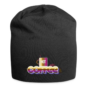 Café chaud - Bonnet en jersey - noir - Devant