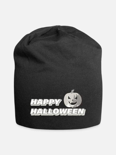 HAPPY HALLOWEEN - Jersey-Beanie - Schwarz